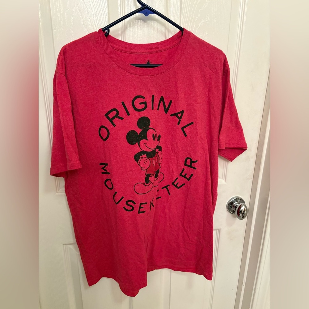 Disney Red Mickey Mouse Mousketeer Shirt Size X Large